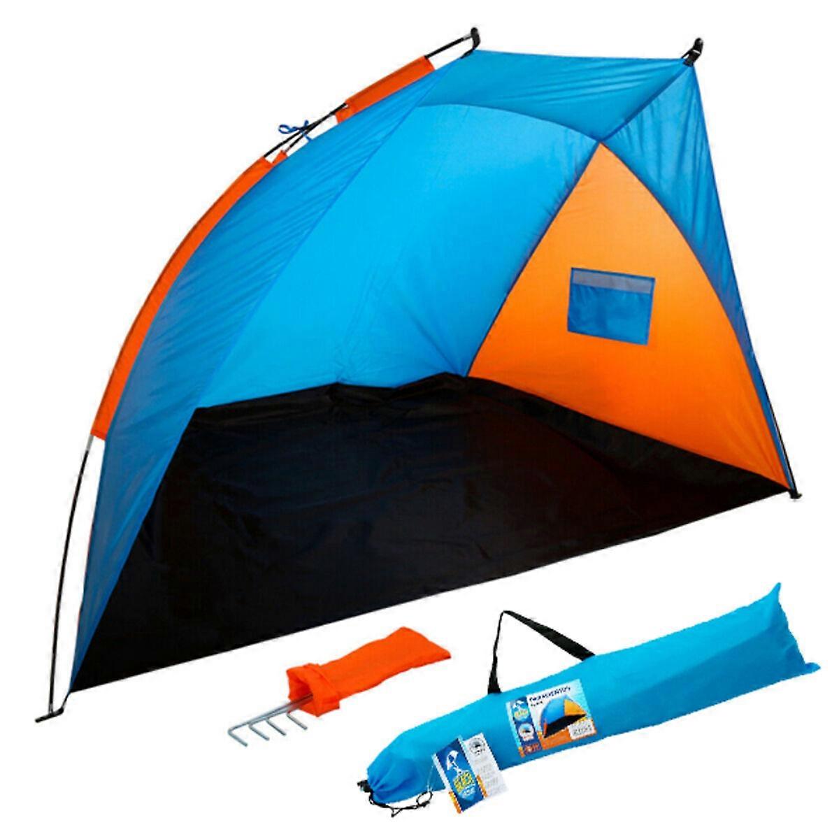 Windbreaker Beach Colorbaby 62137 Blue Orange (200 x 125 x 120 cm)