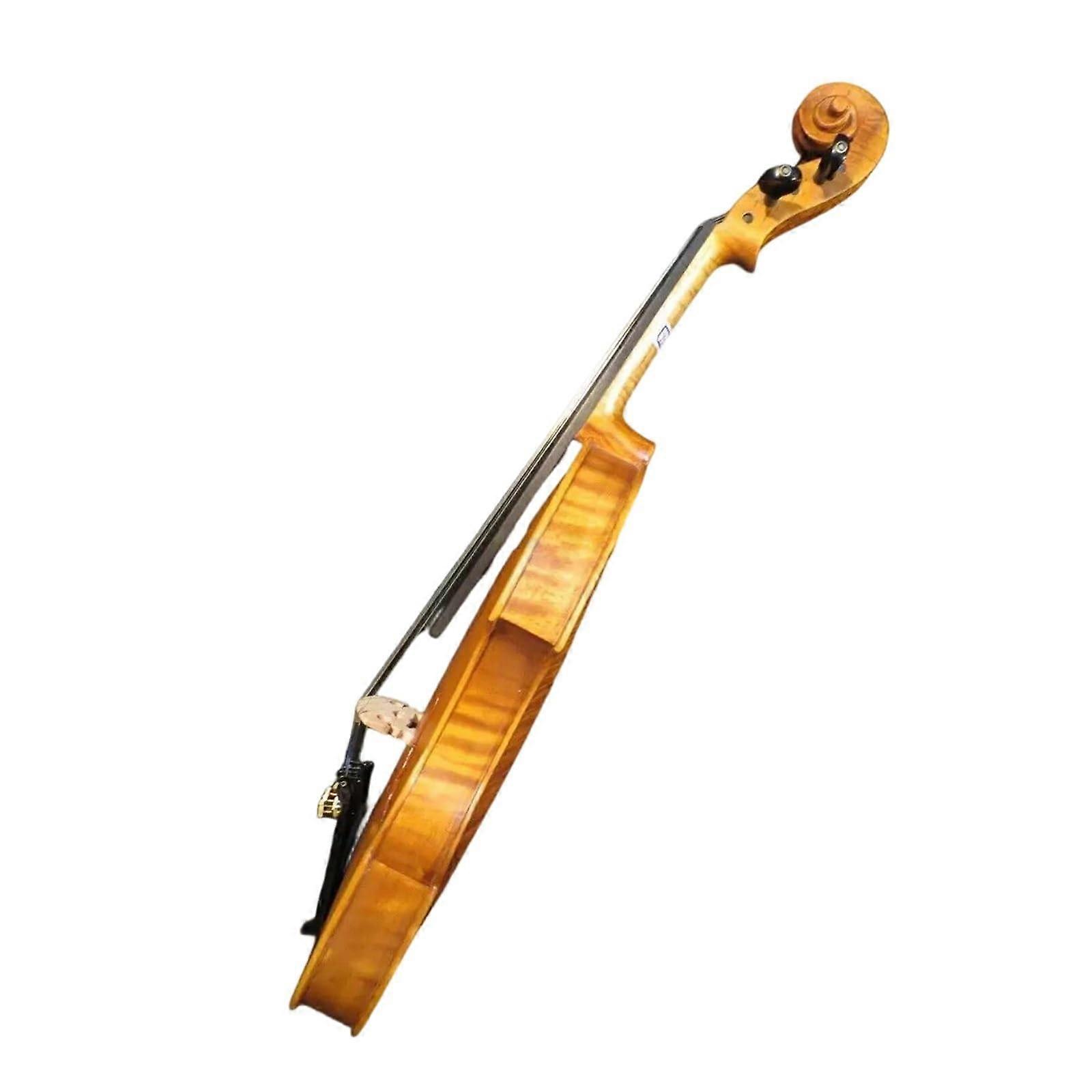 4/4 Beginner Violin 5 Strings Hand Carved Flamed Maple Powerful Stage Projection Rich Sound