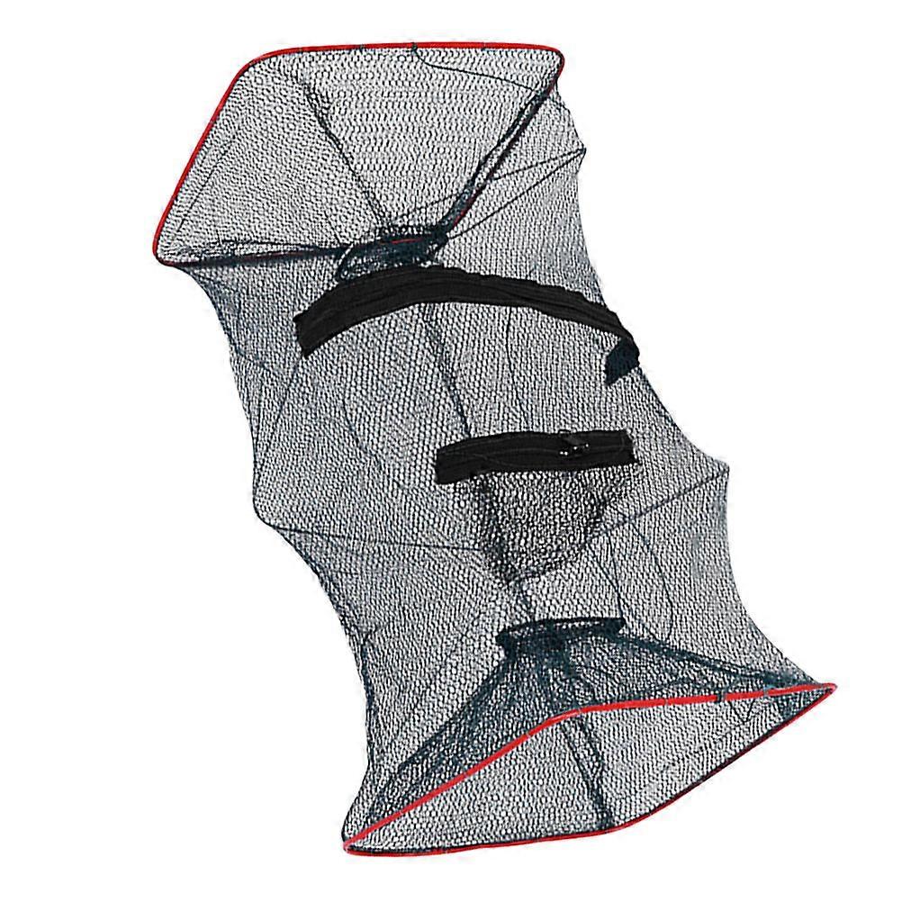 Grey Foldable Crab Trap Fishing Net for Efficient Lobster Catching