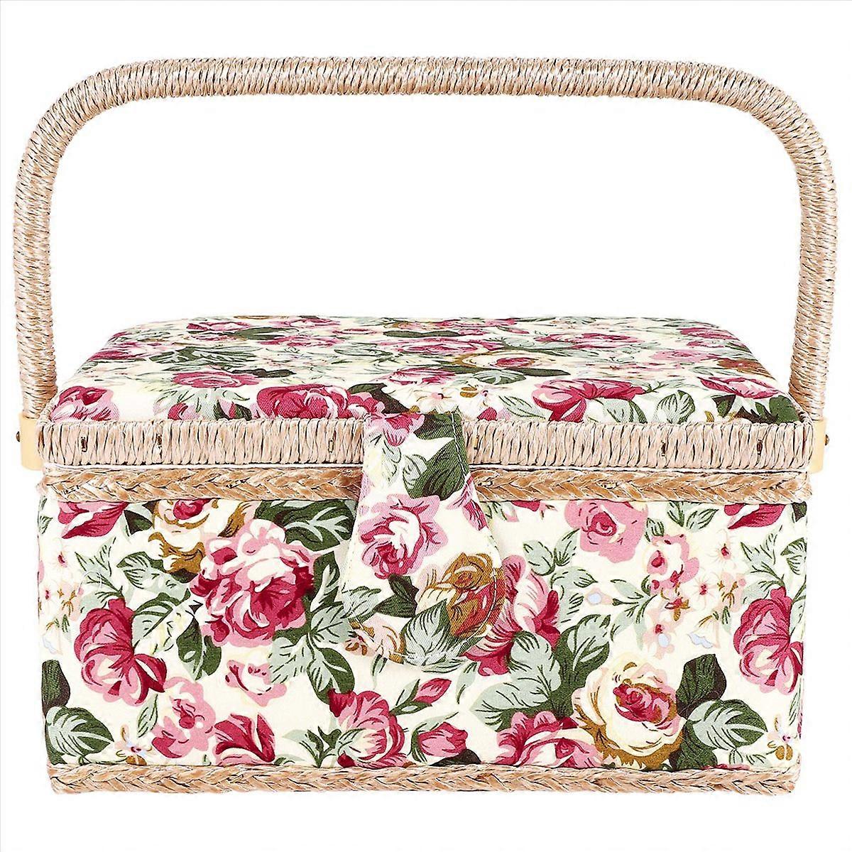 Extra Large Sewing Basket,for Needles, Thread, Tape Measure