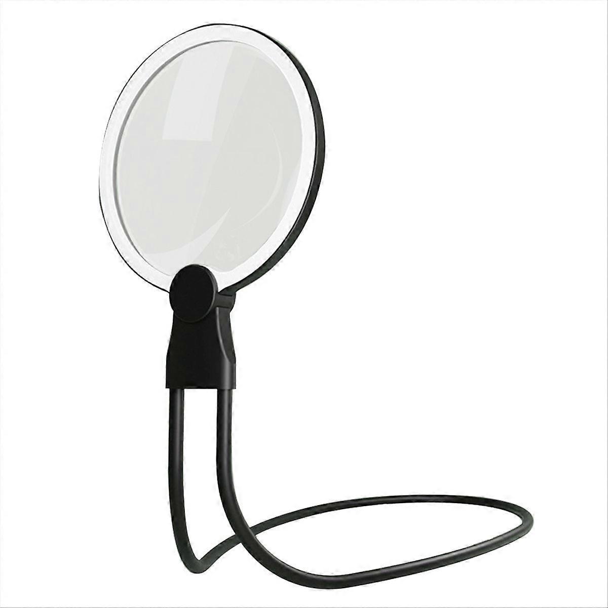 Neck Handheld Desktop Large Lens Magnifier with 24 LED Lights
