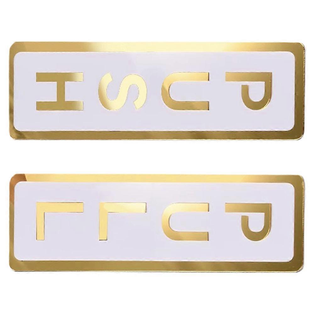 Door Push Sign Acrylic Double Layer for Push Pull Indication 4Pcs