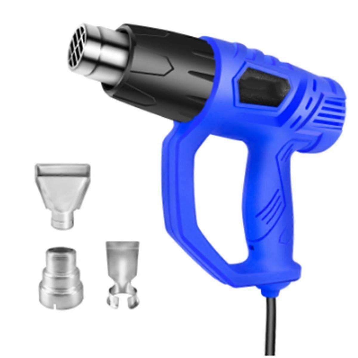 3 Nozzles Heat , Adjustable Temperature, Suitable for DIY, Stripping Paint, Shrinking PVC Drying Crafts,EU Plug