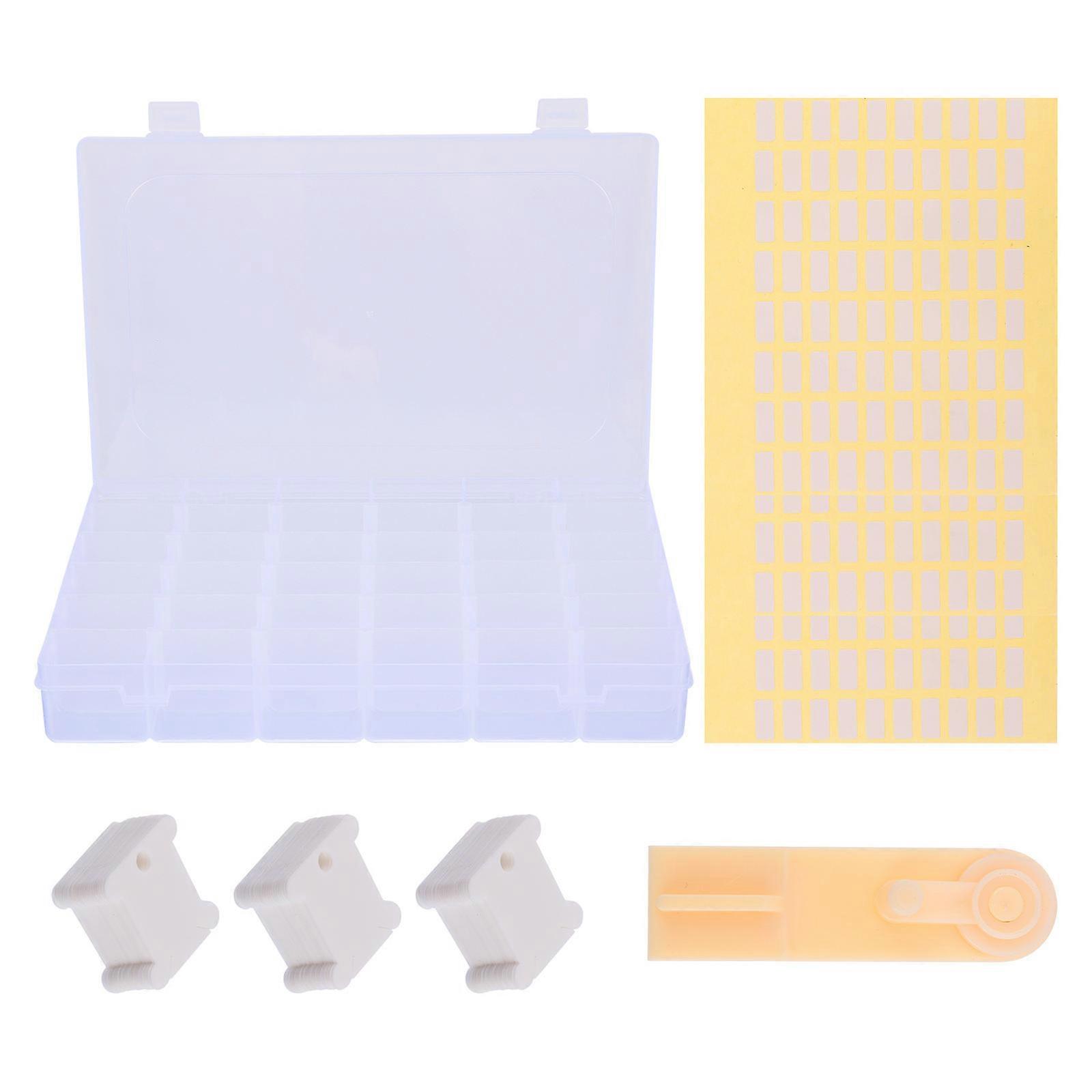 Plastic Floss Bobbins DIY Cross Stitch Storage Box with 1Set Kit
