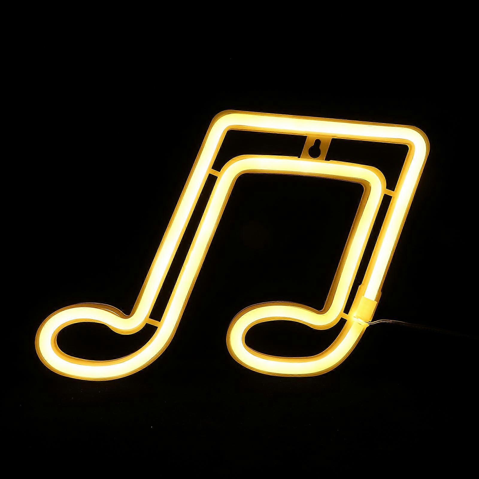 Note Modeling Neon Light LED Notes Lamp for Decor 1Pcs Creative Night Light