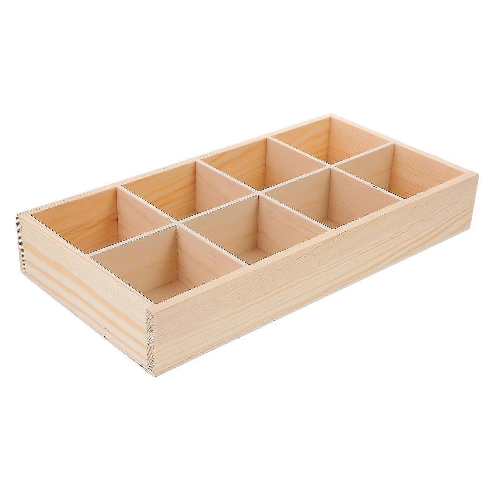 Wooden Planter Divider Box compatible with Storage with Multi-Grid Compartments