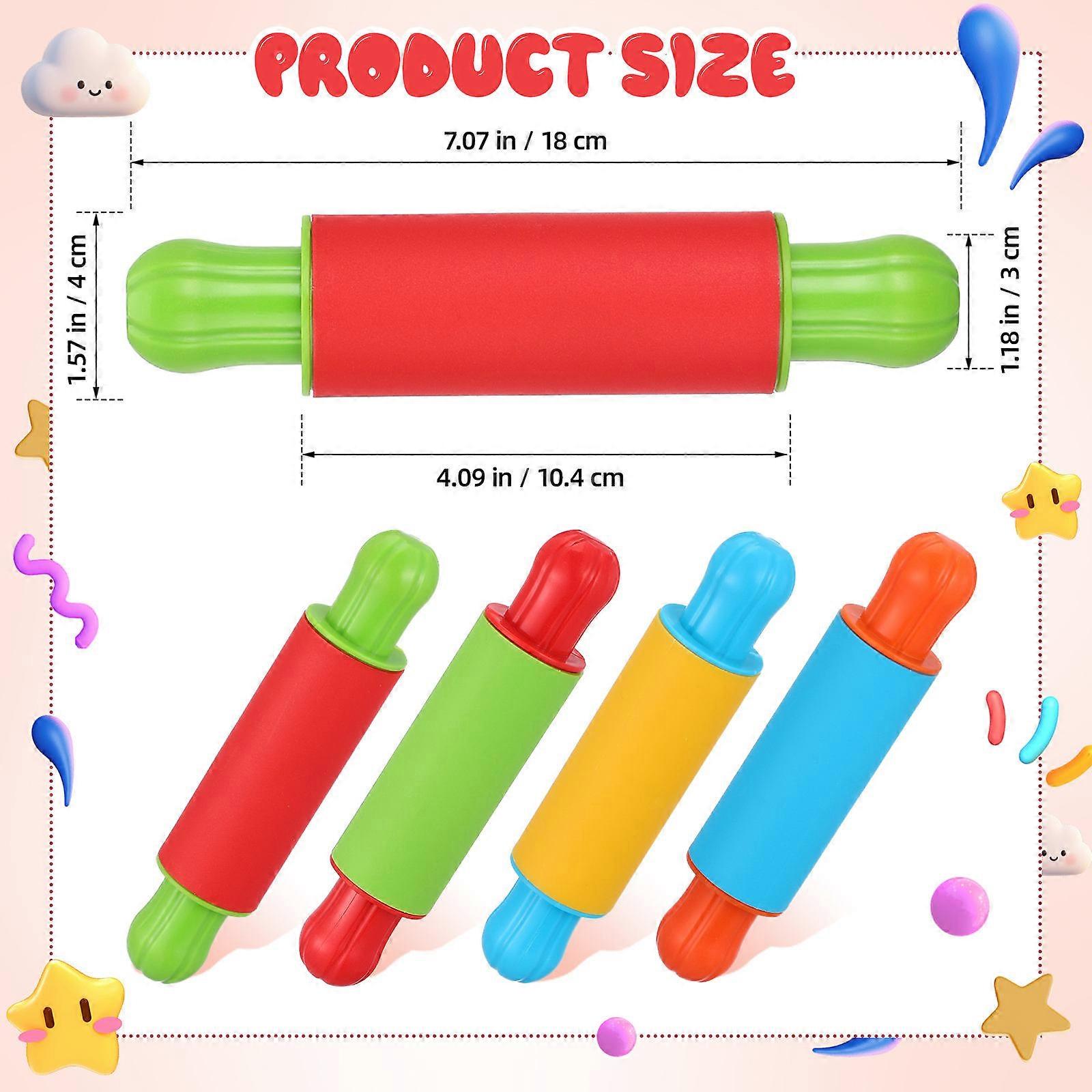 Clay Rollers Polymer Clay Accessories Cylindrical Modeling Tools For Handmade Activities 4Pcs