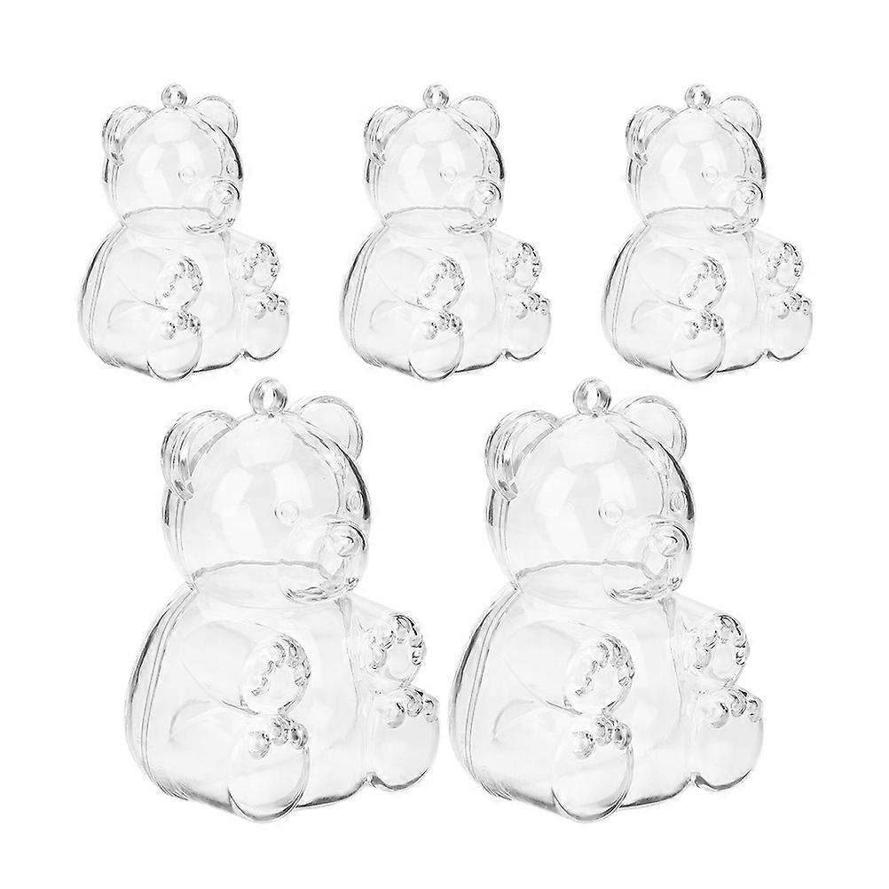 Transparent Bear Candy Boxes for Wedding Candy Storage 5Pcs Set