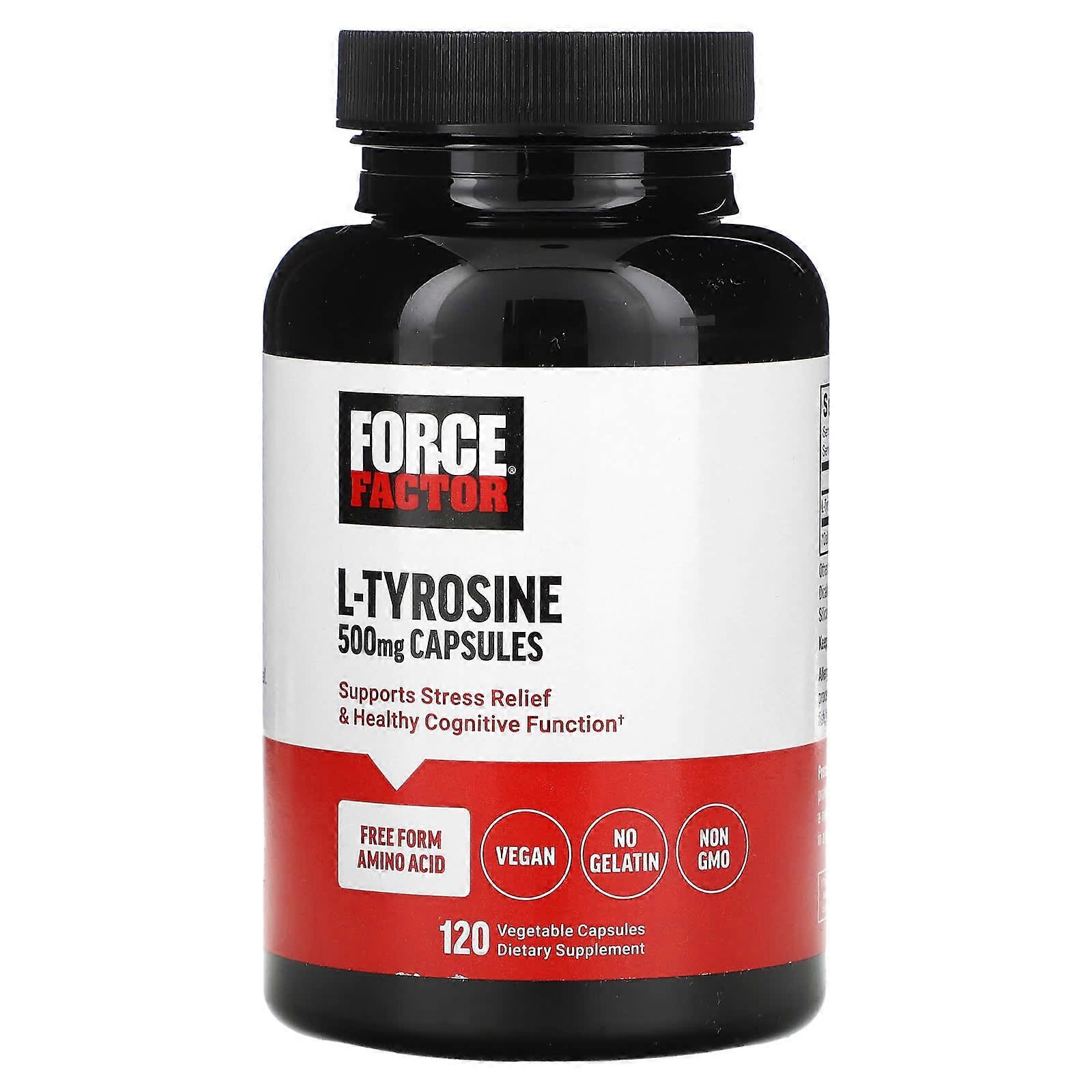 Force Factor, L-Tyrosine, 500 mg, 120 Vegetable Capsules