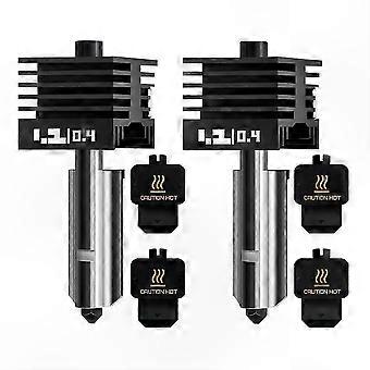 Verbeterde 0,4 mm nozzlekit voor 3D-printers, hittebestendige gehard stalen tip met siliconen hoesjes voor H2D/H2S/H2C/P2S-modellen.