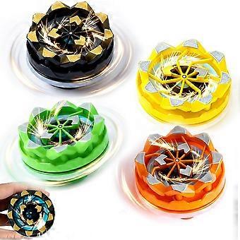 Set van 4 Sparking Battle draaitollen, Beyblade-achtige lichtgevende gyroscoop met sterretjeseffect, sensorisch speelgoed om mee te friemelen en angst te verlichten, prijsjes voor in de klas, geschikt als cadeautje voor in de kerstsok.