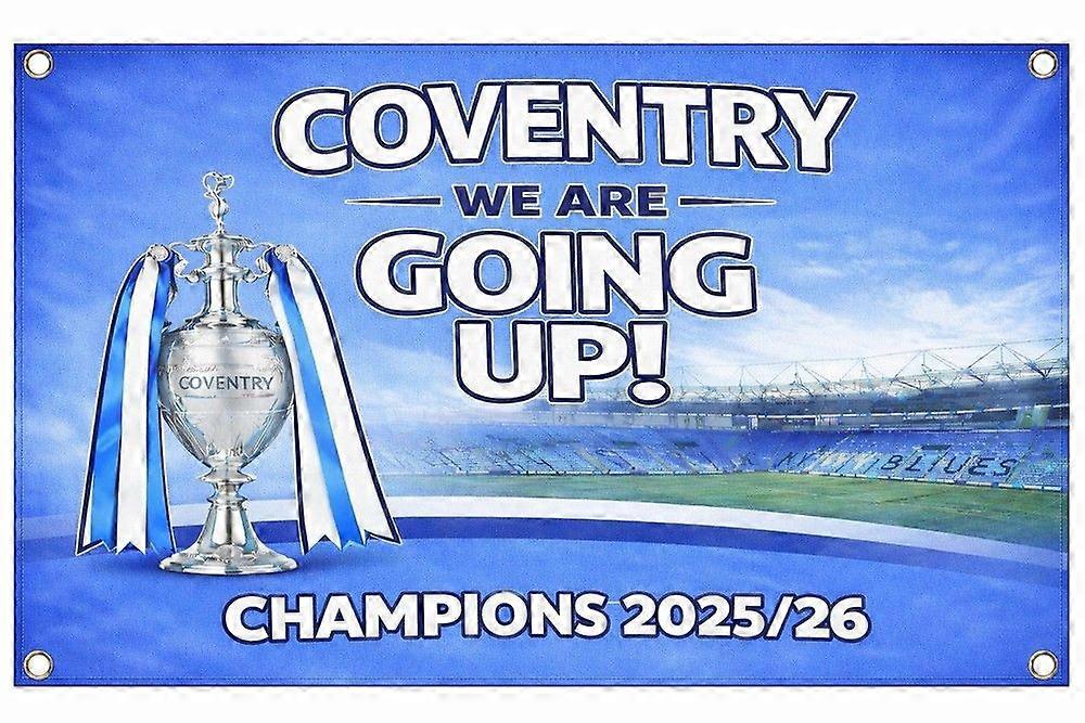 Coventry City-flagg Sky Blues CCFC-flagg C0082