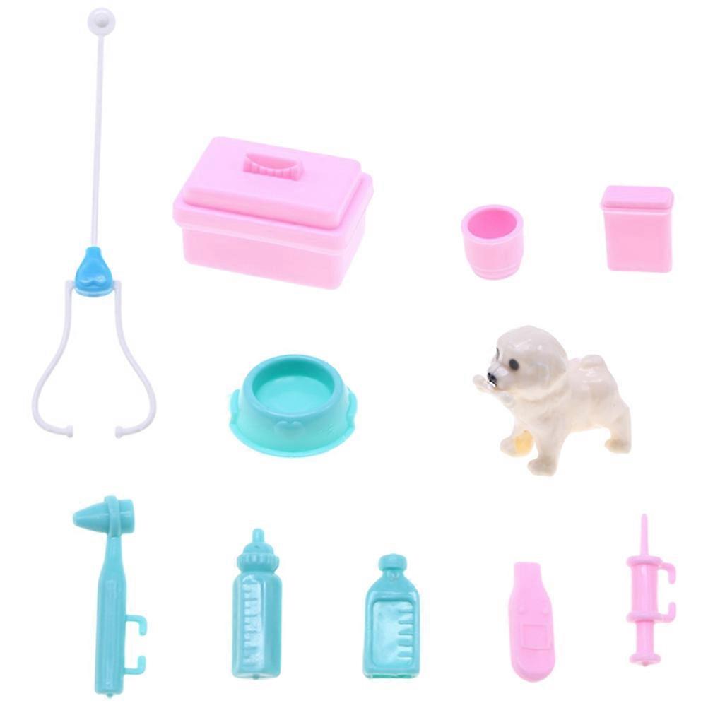 Assorted Color Veterinary Tool Kit Props for Simulation Vet Play 1Set
