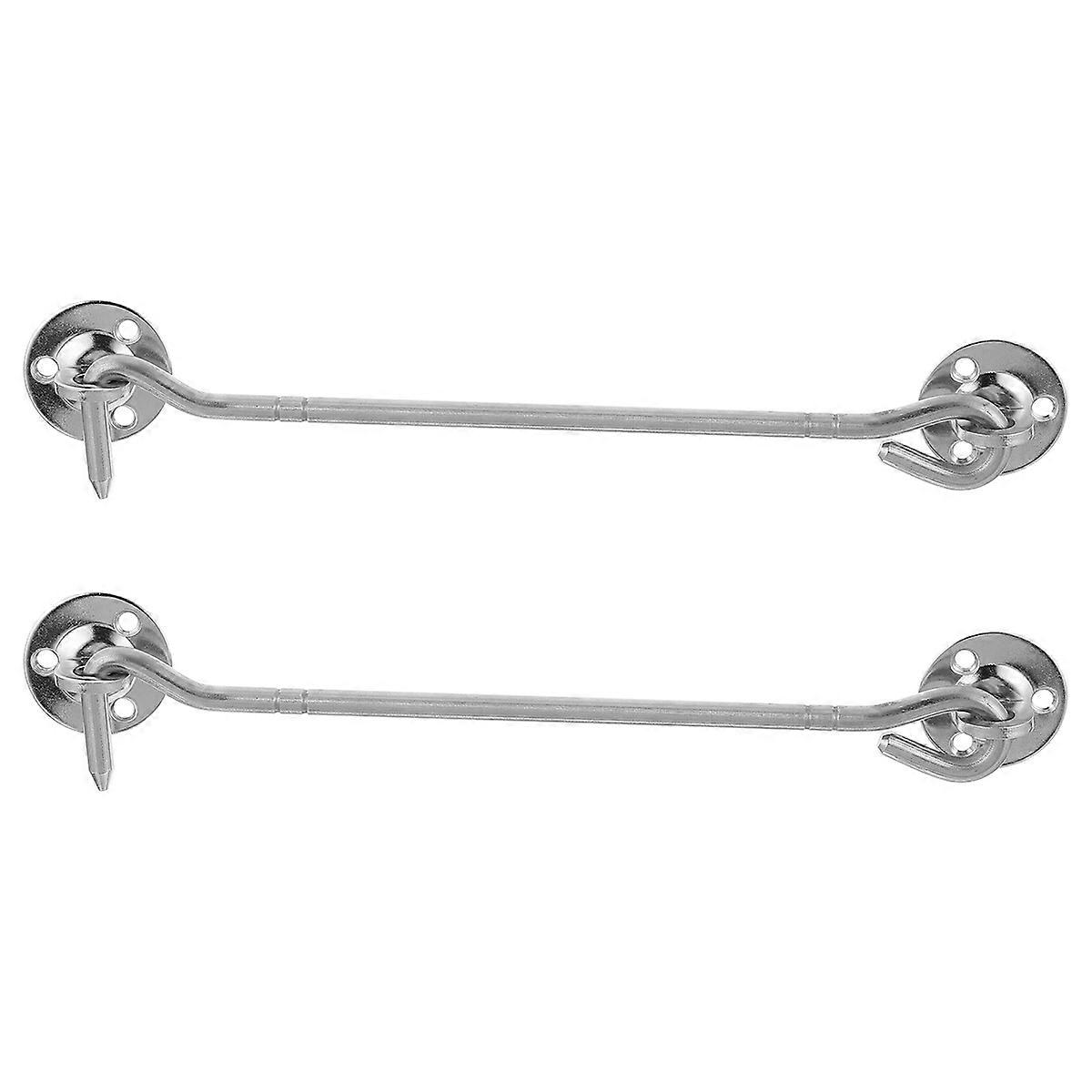 Old-Fashioned Window Hook for Window 2Pcs Silver Stainless Steel Locks