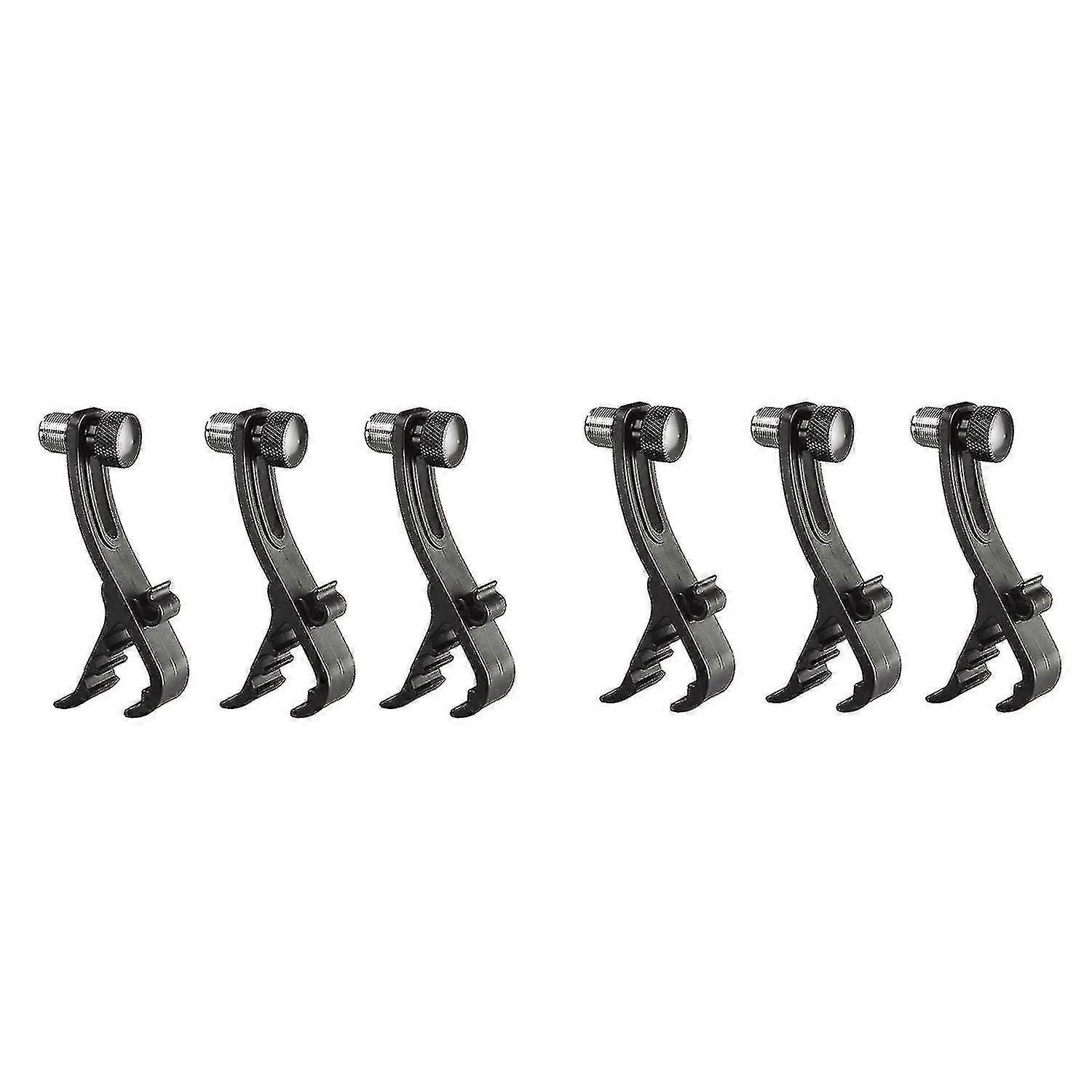 3 Pcs Adjustable Clip Drum Clip Shockproof Mount Microphone Clamp