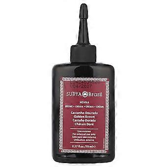 Surya Brasil, Henna Cream, Semi-Permanent Vegan Hair Dye For Gray Coverage and Toner for Bleached Ha