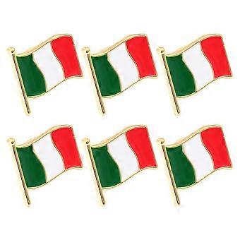 6pcs Metall Flagge von Italien Abzeichen Italienische Flagge Pin Abzeichen Flagge Metall Patriotisches Abzeichen