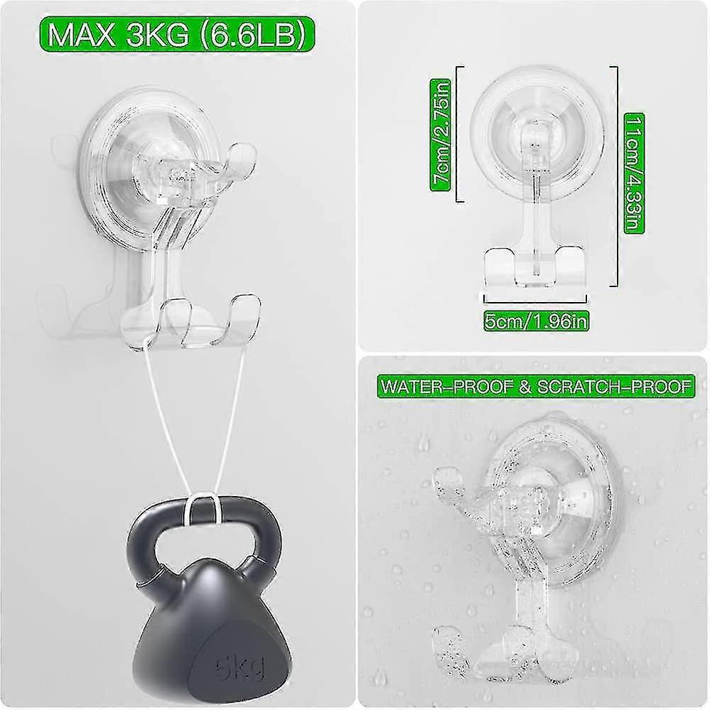 Shower Suction Hooks,2pack Suction Hooks Removablereusable Razor Hook