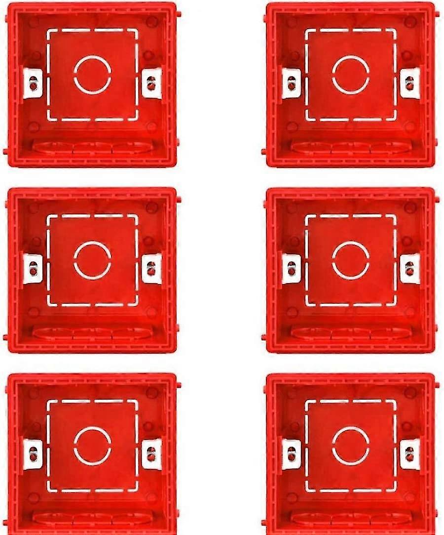 86-type Junction Box 6pcs Wall Mount Switch Socket Cassette Hidden Concealed Internal Mounting Box For Electrical Project(6pcs)