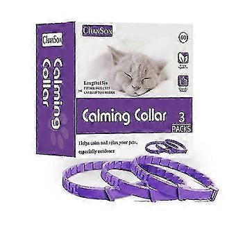 60-Day Long Lasting Silicone Cat/Dog Pheromone Appeasing Collar, 3 Pack for Stre