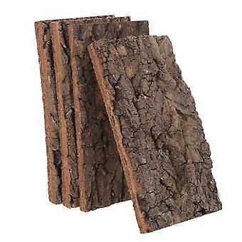 4 stk. bakgrunn av reptiltank: korkbarkbakgrunn - naturlig trebarkplate for terrariumdekor, moselandskap, akvarieoppsett