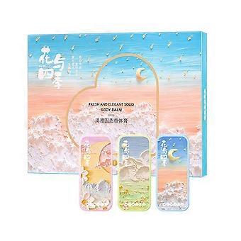 Solid Perfume Set for Women, Long Lasting Alcohol-Free Fragrance, Compact Travel Size 3 Pack