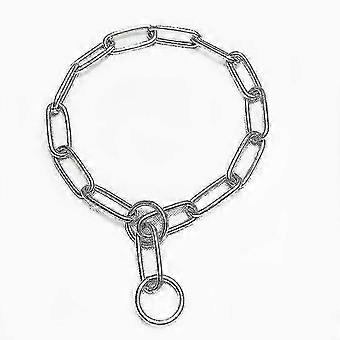 Stainless Steel Dog Collar Pet Training P Chain Big Dog Anti-bite Necklace Anti-rush Collar Telescopic (3pcs, Silver)