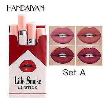 NEW 4pcs Cigarette Matte Lipstick Tubes Waterproof Lipstick Sexy Long Lips Makeup