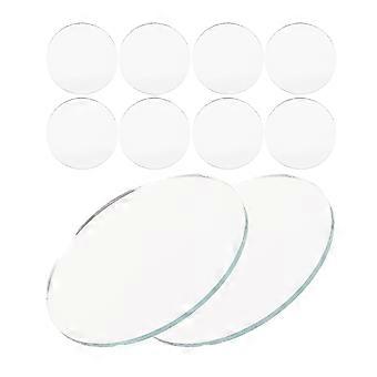 10pcs Small Mirror Sheets Round Makeup Mirrors Diy Makeup Craft Supplies