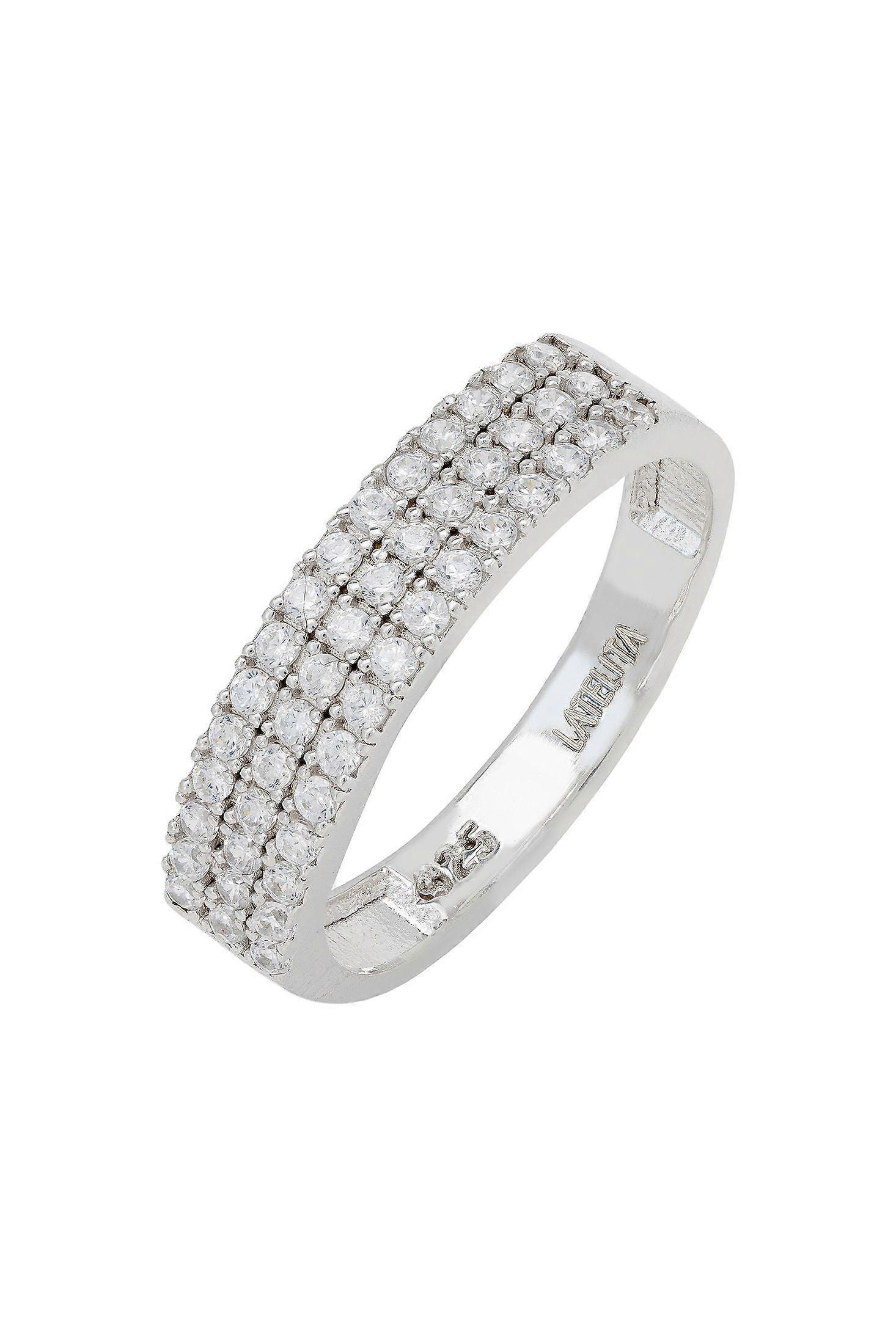 Charleston Art Deco Cocktail Ring Silver