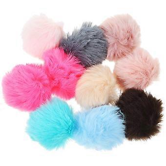 10 PCS Themberchaud Plush Crinkle Balls Cats Cat Treat Toy Pets Toys Cat Toys Balls Fuzzy Cat Toys