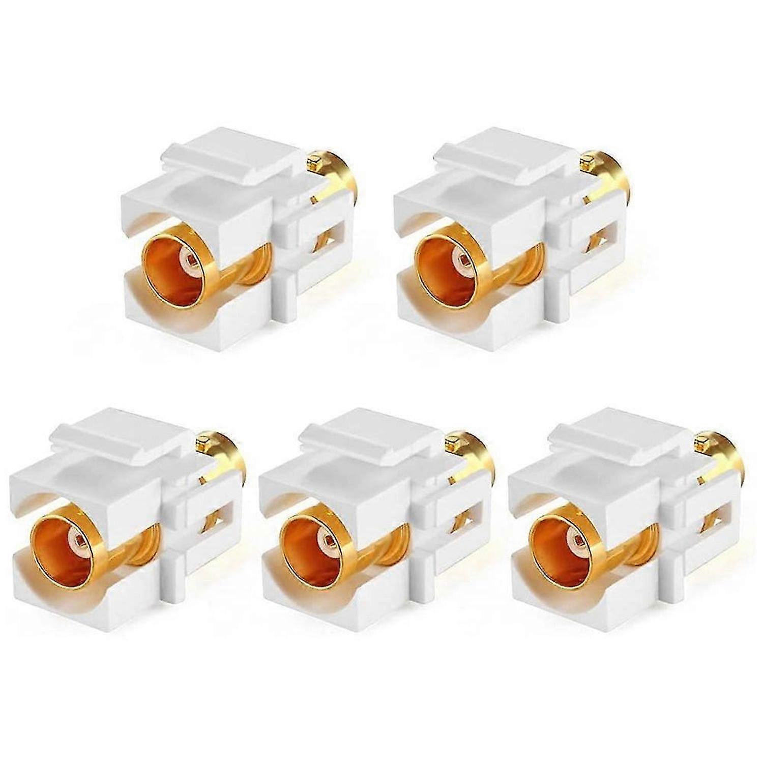 5 Pack BNC Keystone Jack Insert for BNC Cables Wall Jack, BNC Insert