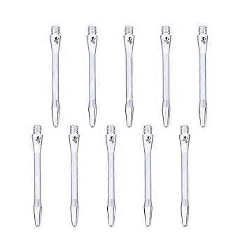 10 stuks 48mm Aluminiumlegering Dart Shafts Darts Accessoires Metalen Stelen Legering Pole Rod met Standaard 2BA Schroefdraad (Zilver)