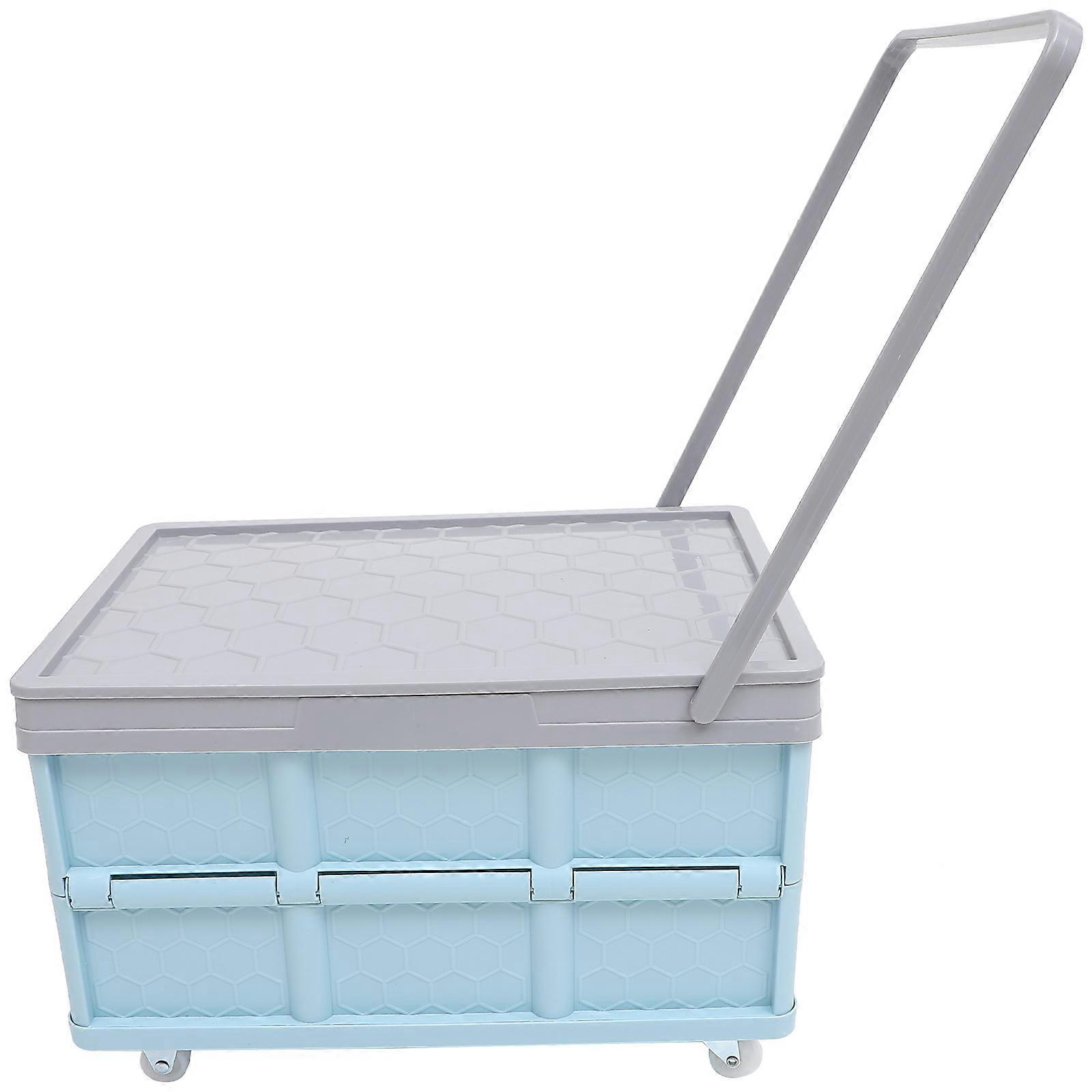 Lidded Storage Bin Collapsible Storage Box Stackable Clothes Storage Box With Wheel