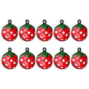 10 Pcs Collar Puppy Strawberry Shape Pet Bells Cat Bell Dog Collar Bell Bell Dogs Ring Dog Bell-zsc