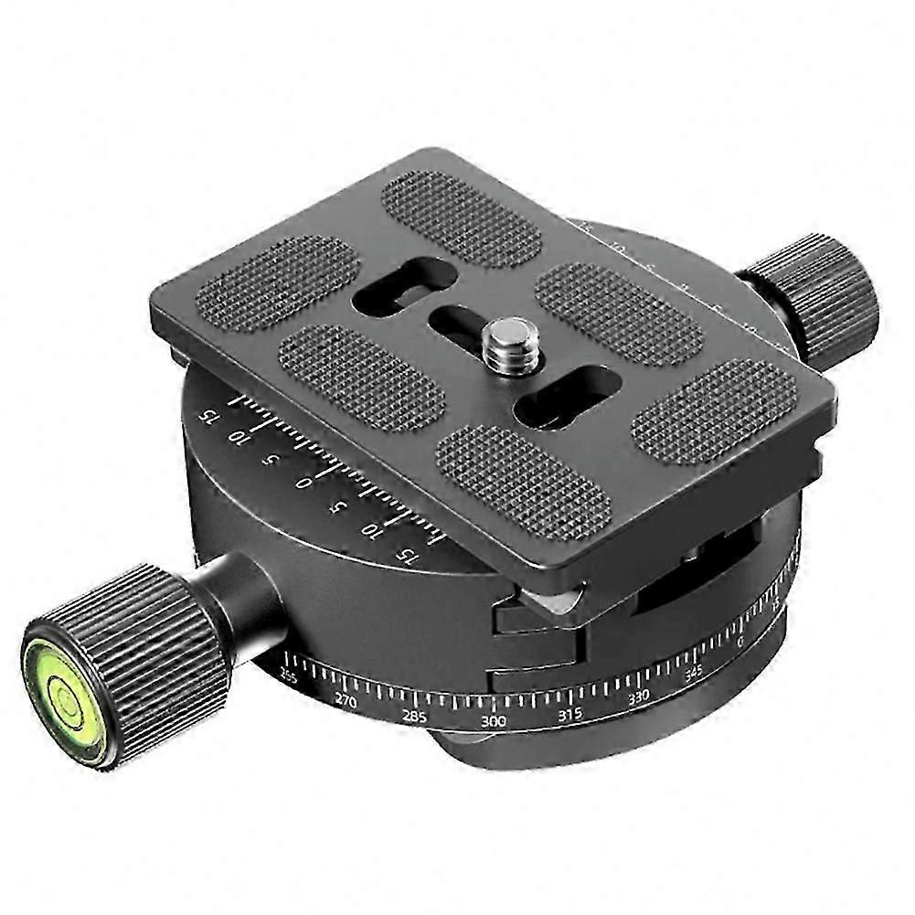 360 Panoramic Rotating Quick Release Plate Clamp Tripod Head, Universal DSLR Camera Base