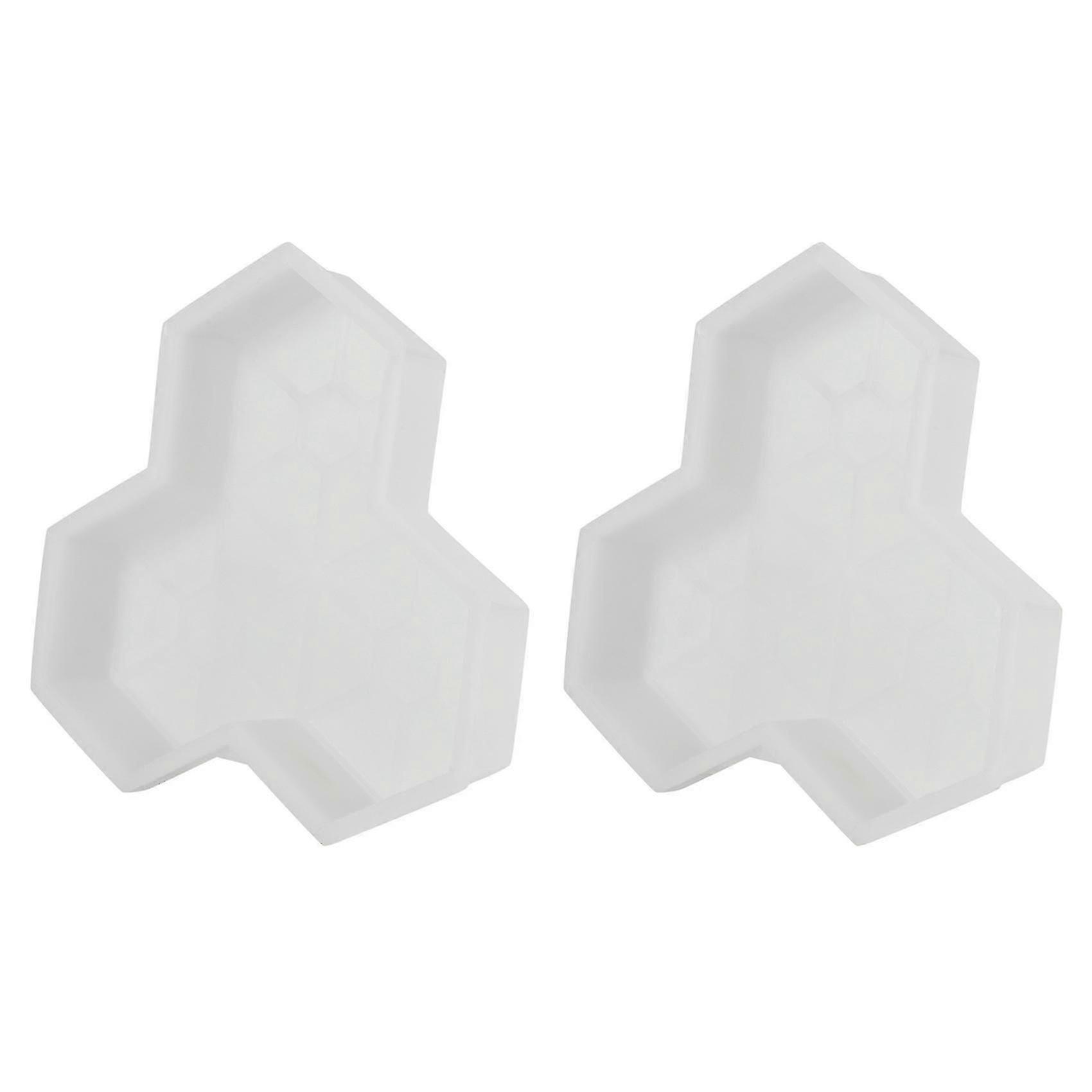 2pcs Maple Leaf Concrete Manually Plastic Stepping Stone Paving Molds