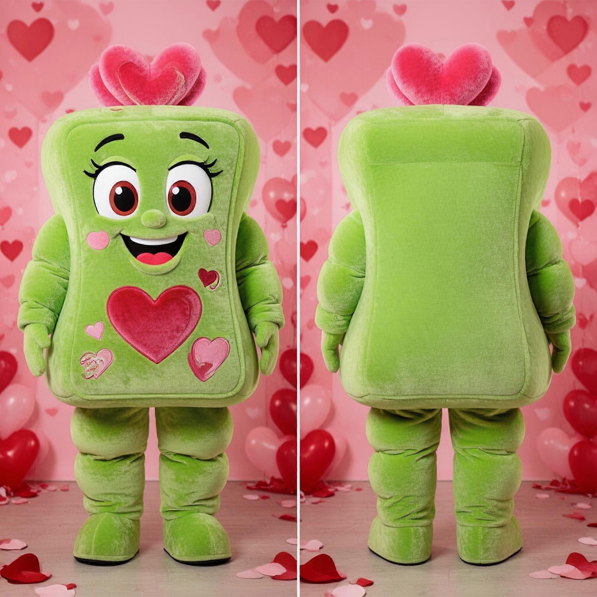 MASTICOT Lime Green Rounded Candy Box Mascot