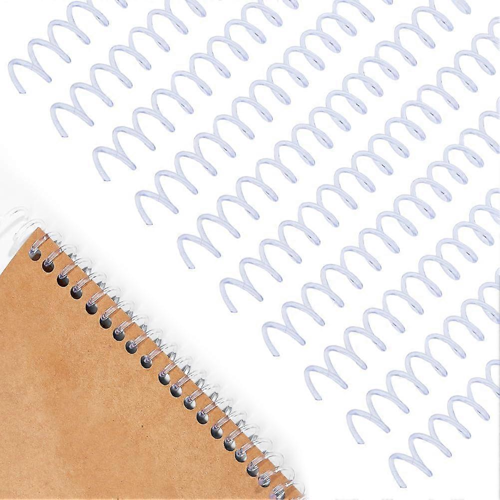 40Pcs Spiral Binding Spines 0.59 inch Binding Loose Leaf Spiral Rings Clear Plastic Binder Combs Spines 30 Holes making kit
