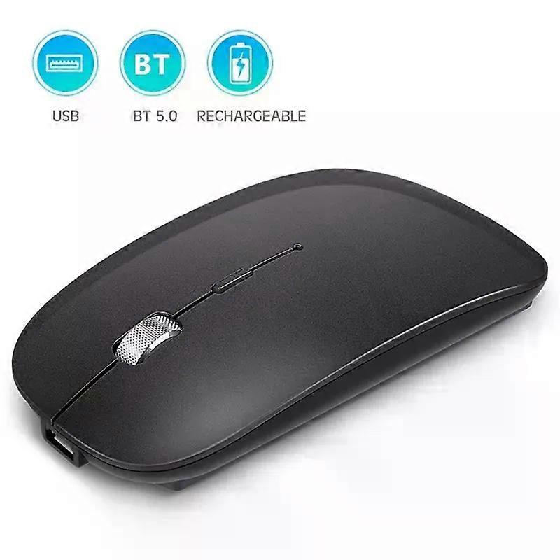 ZRUXE 1600DPI Wireless 2.4G Bluetooth-compatible Laptop Optical Mouse Computer Mouse - Black