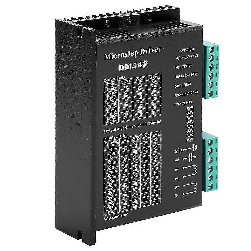 2-Phase High Subdivision Stepper Motor Driver DM542 - Microstep Driver with PWM Current Control