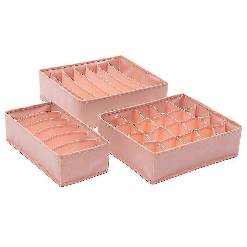 Clothes Storage Box for Underwear Organization 1Set 3 Compartments