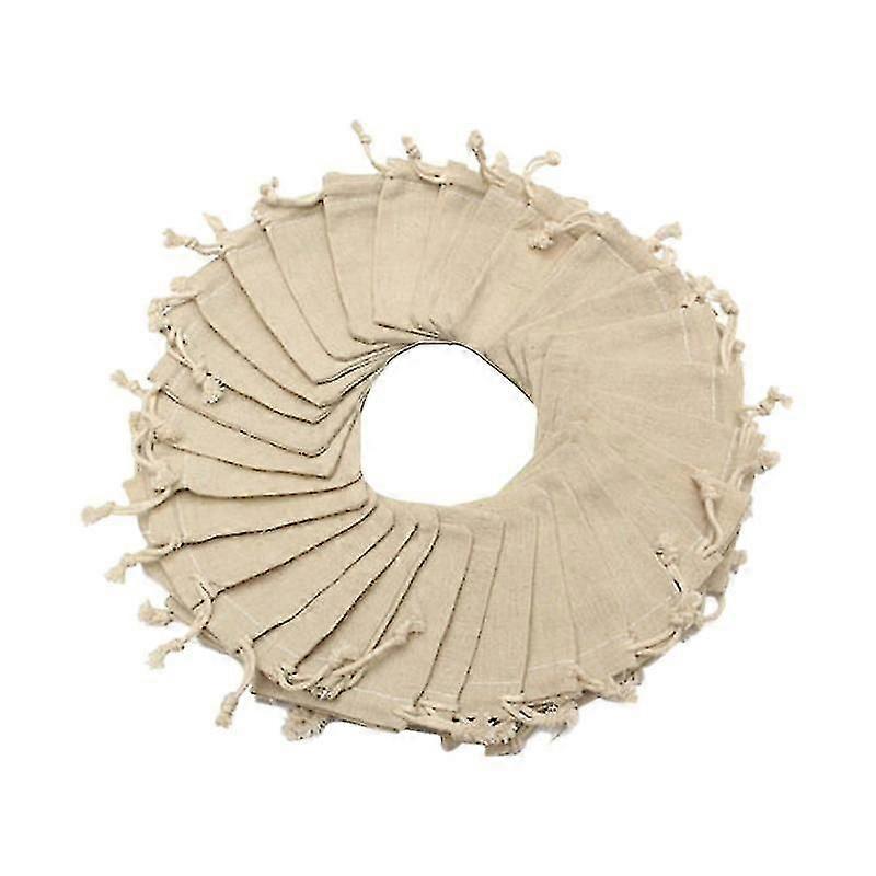 50pcs Burlap Drawstring Bags