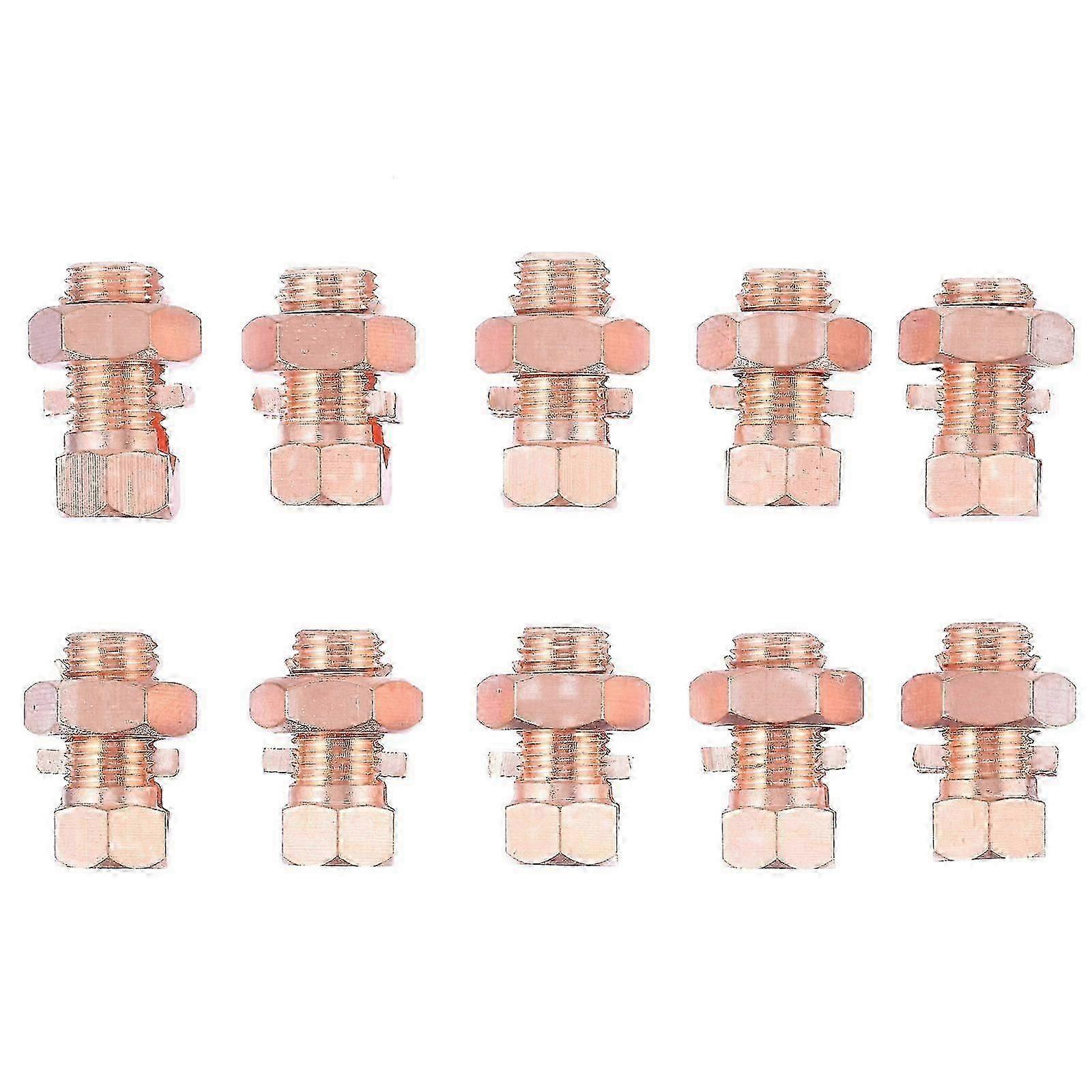 10pcs Practical Grounding Split Bolt Superior Strength Split Bolt Connector