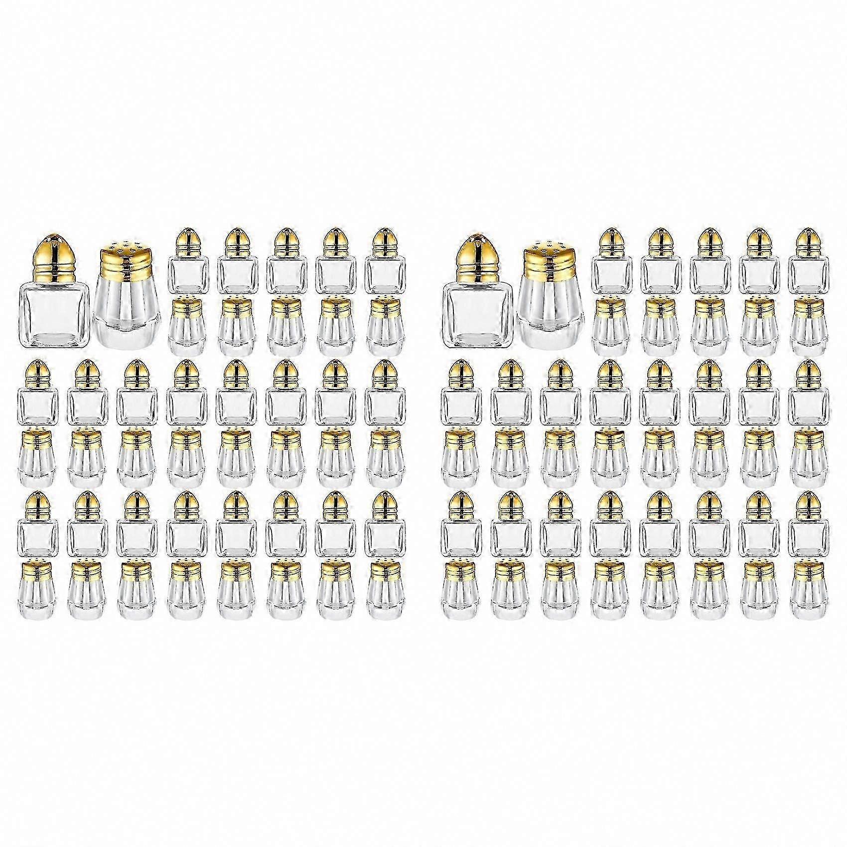 24 Pack Mini Clear Spice Jars, Leak-Safe Condiment Containers