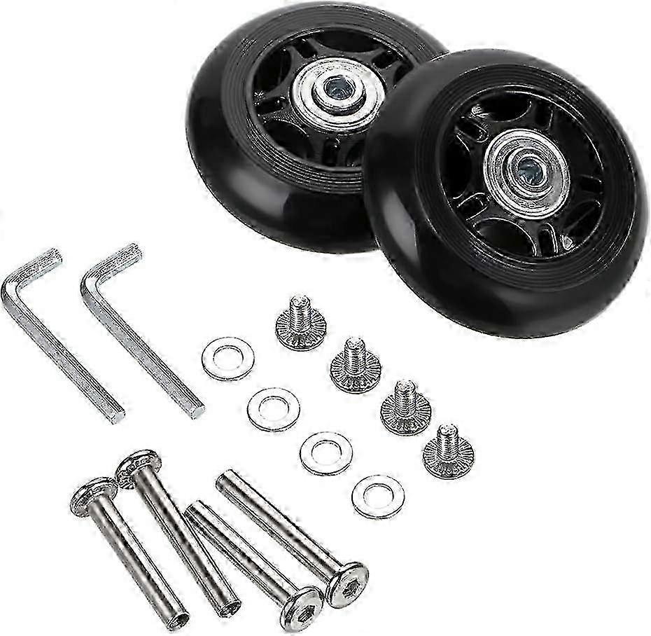 Replacement Wheels compatible with Luggage 70mm x 24mm, 2pcs Per Set
