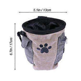 Dog Training Bag for Treats Waist Bag with Drawstring Coffee