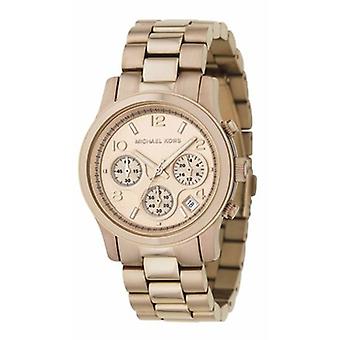 Mkors Runway Quartz Analog Women Watch with Stainless Steel Bracelet In Gold MK5128