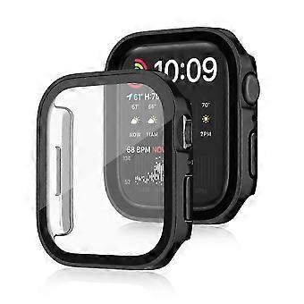 2-in-1-Schutzhülle aus PC-Rahmen und gehärtetem Glas, wasserdicht, kratzfest, leicht, kompatibel mit Apple Watch Series 9, 8, 7 (41 mm)