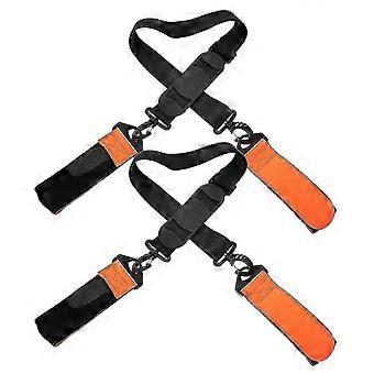 Ski and Snowboard Carry Straps, Nylon Adjustable Shoulder Strap for Ski Board Transport, 4 Sets with Binding Straps and Rod Sleeves, Multicolor